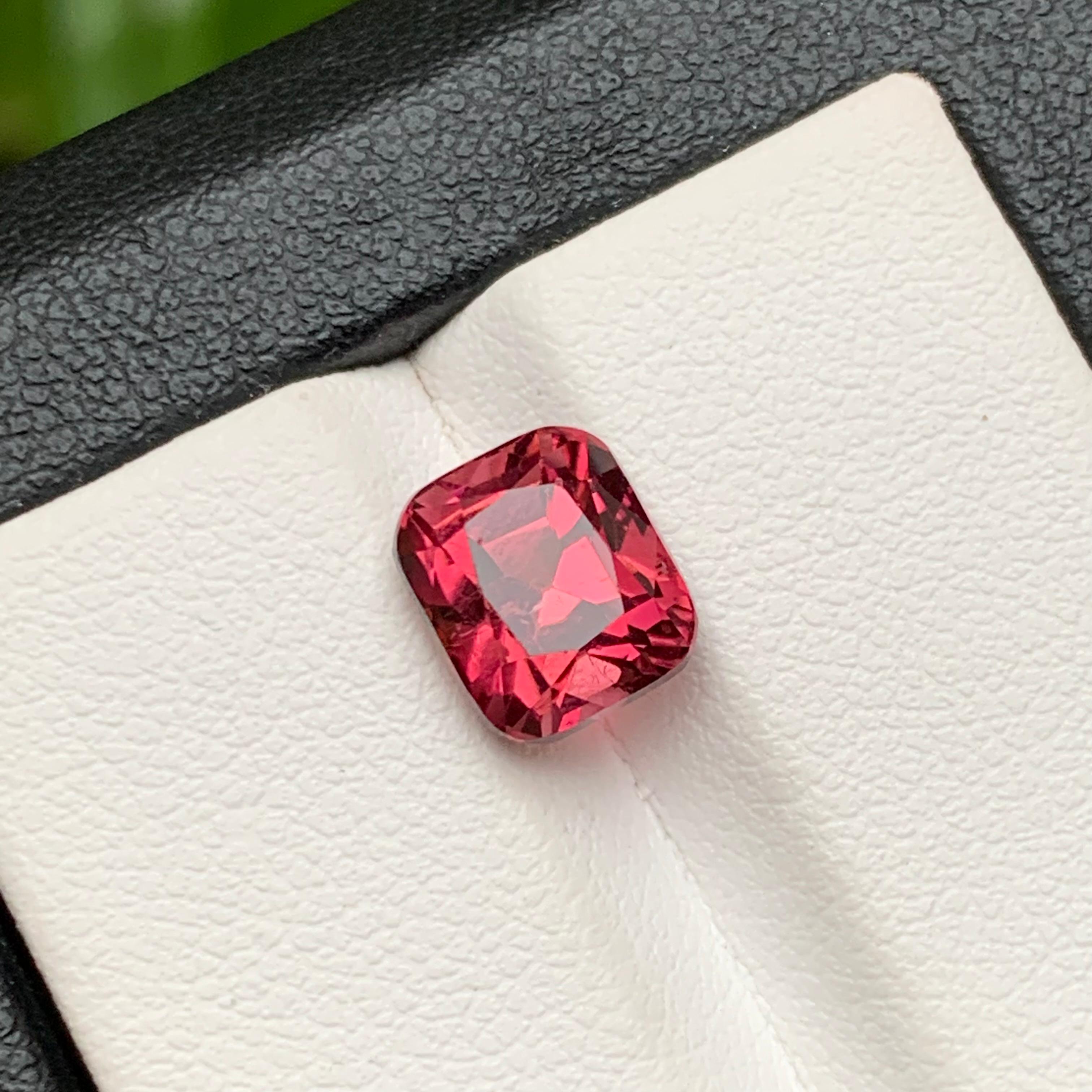 Deep Purplish Red Pink Natural Rubellite Tourmaline Ring Loose Gemstone 3.45 Ct For Sale 5