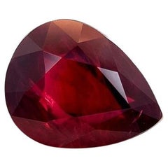 Deep Red 1.84ct Natural Ruby GRA Certified Pear Teardrop Cut Loose Rare Gem