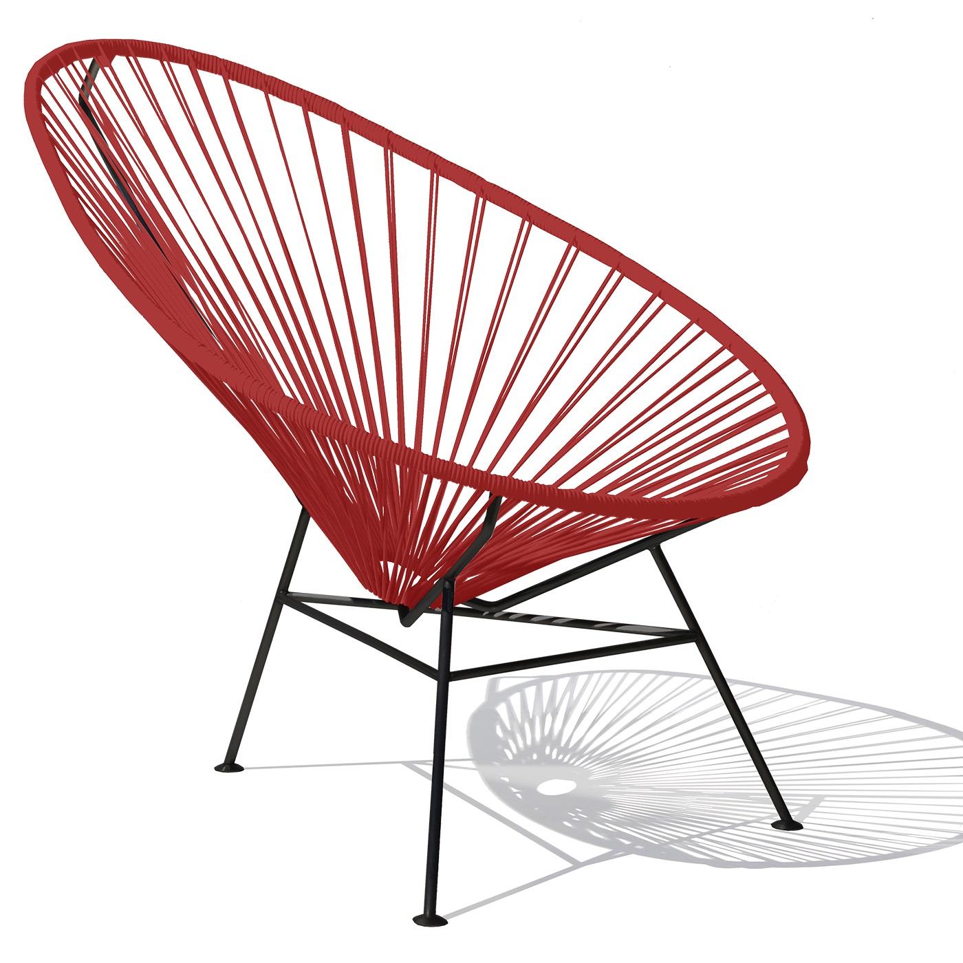 Post-Modern Deep Red Acapulco Chair by OK Design For Sale