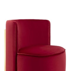 Fauteuil rouge foncé