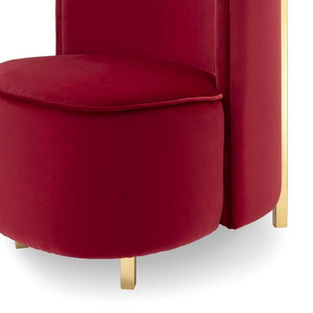 Stuhl in Rot mit tiefrotem Fuß im Zustand „Neu“ im Angebot in Paris, FR