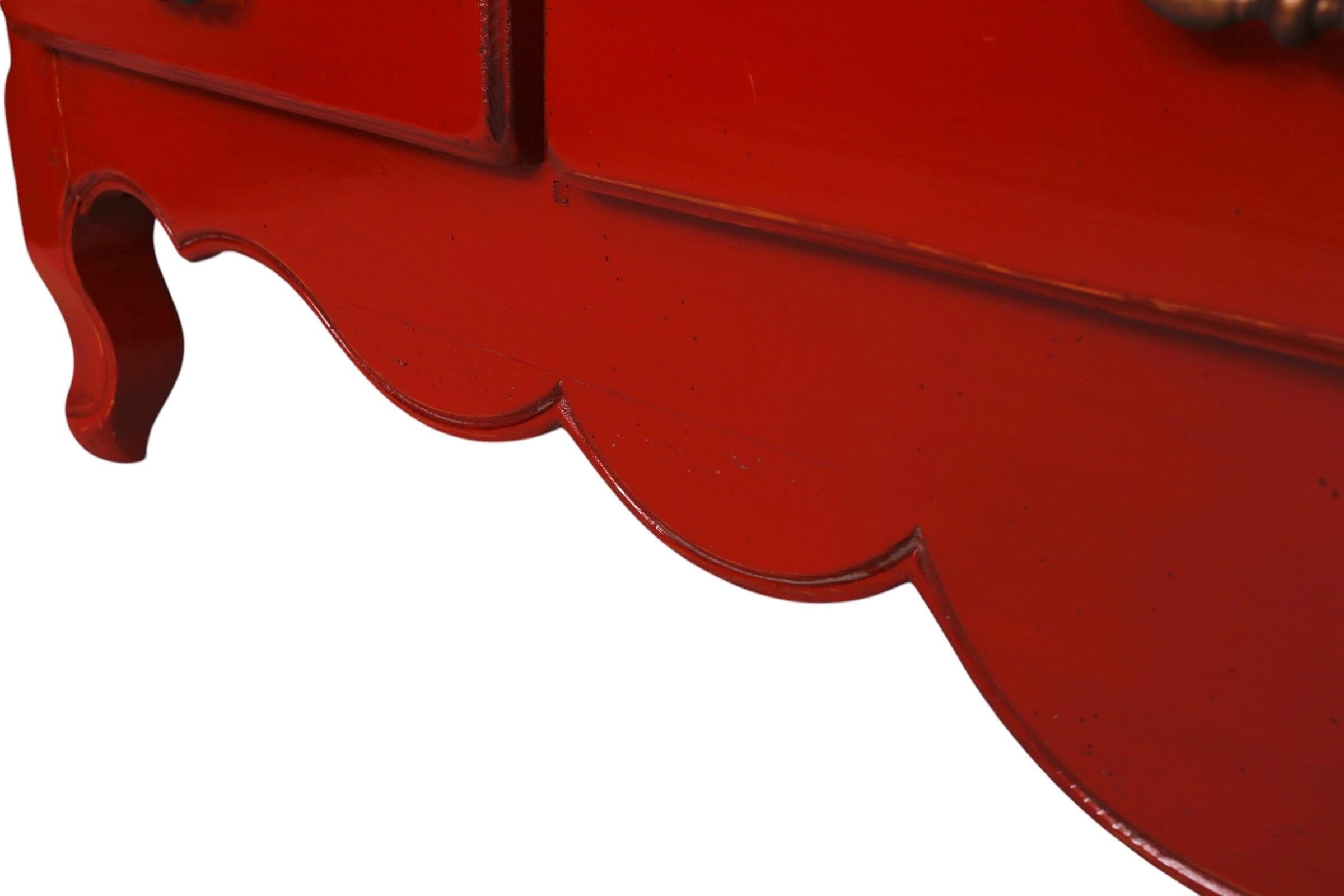 Deep Red French Provincial Dresser For Sale 5