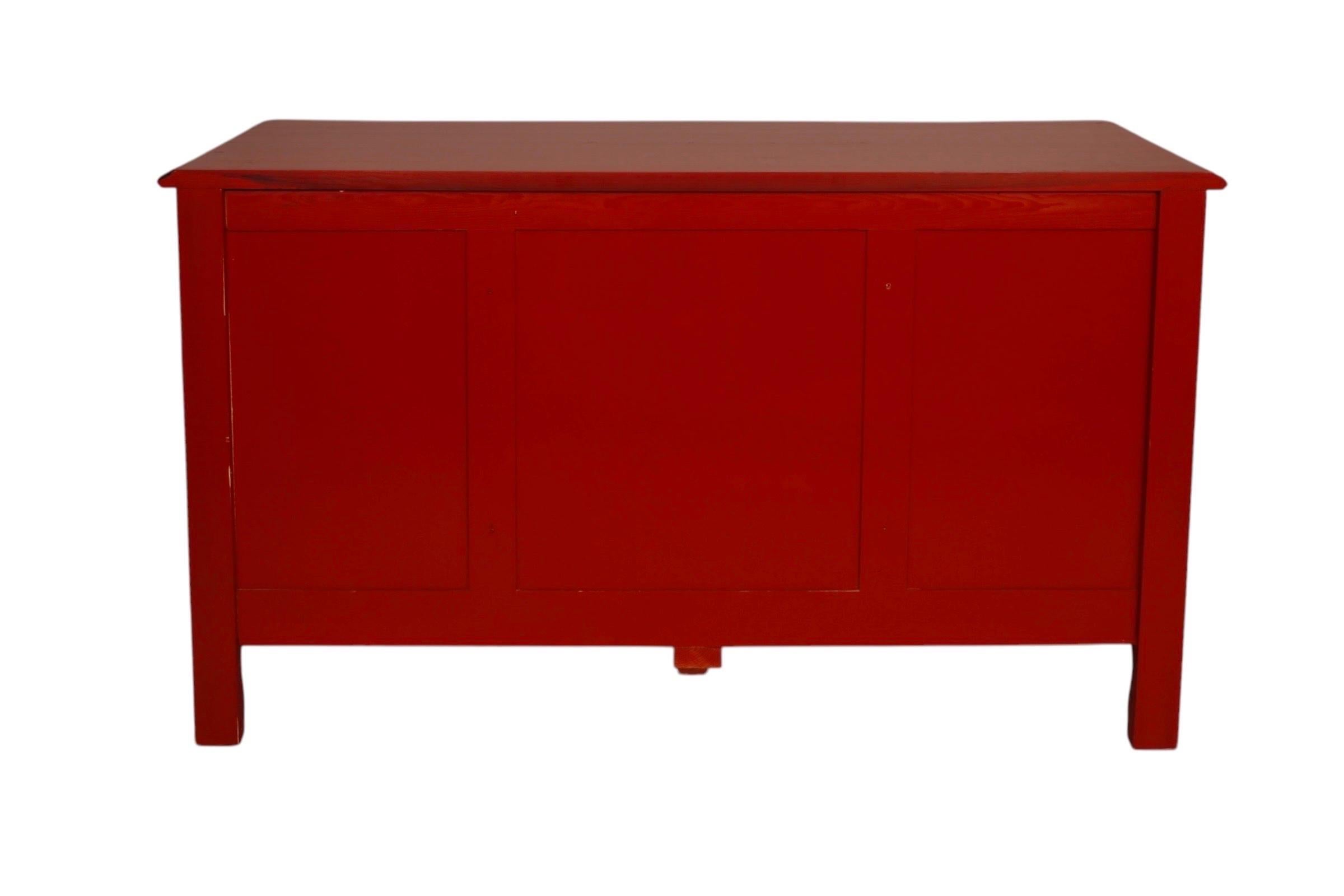 Deep Red French Provincial Dresser For Sale 6