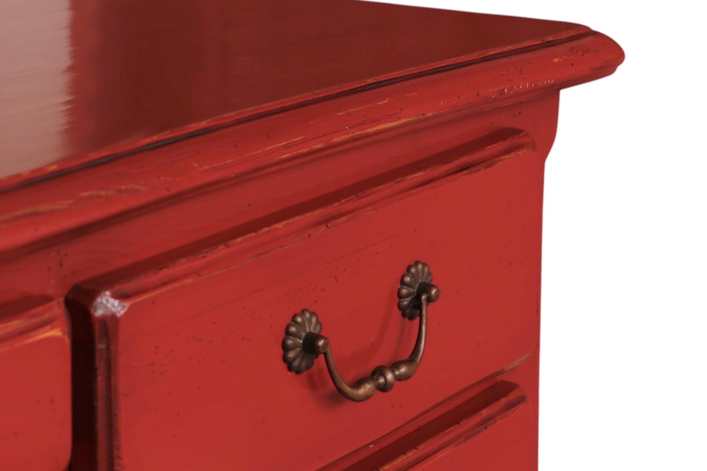 Deep Red French Provincial Dresser For Sale 4