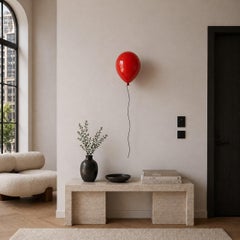 Sculpture de ballons en céramique brillante rouge coquelicot par ArtArsouf pour le mur - 9" de hauteur