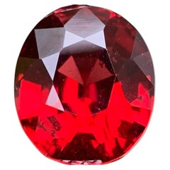 Deep Red Natural Rhodolite Garnet 4.63 Carat Oval Cut Loose Gemstone for Ring