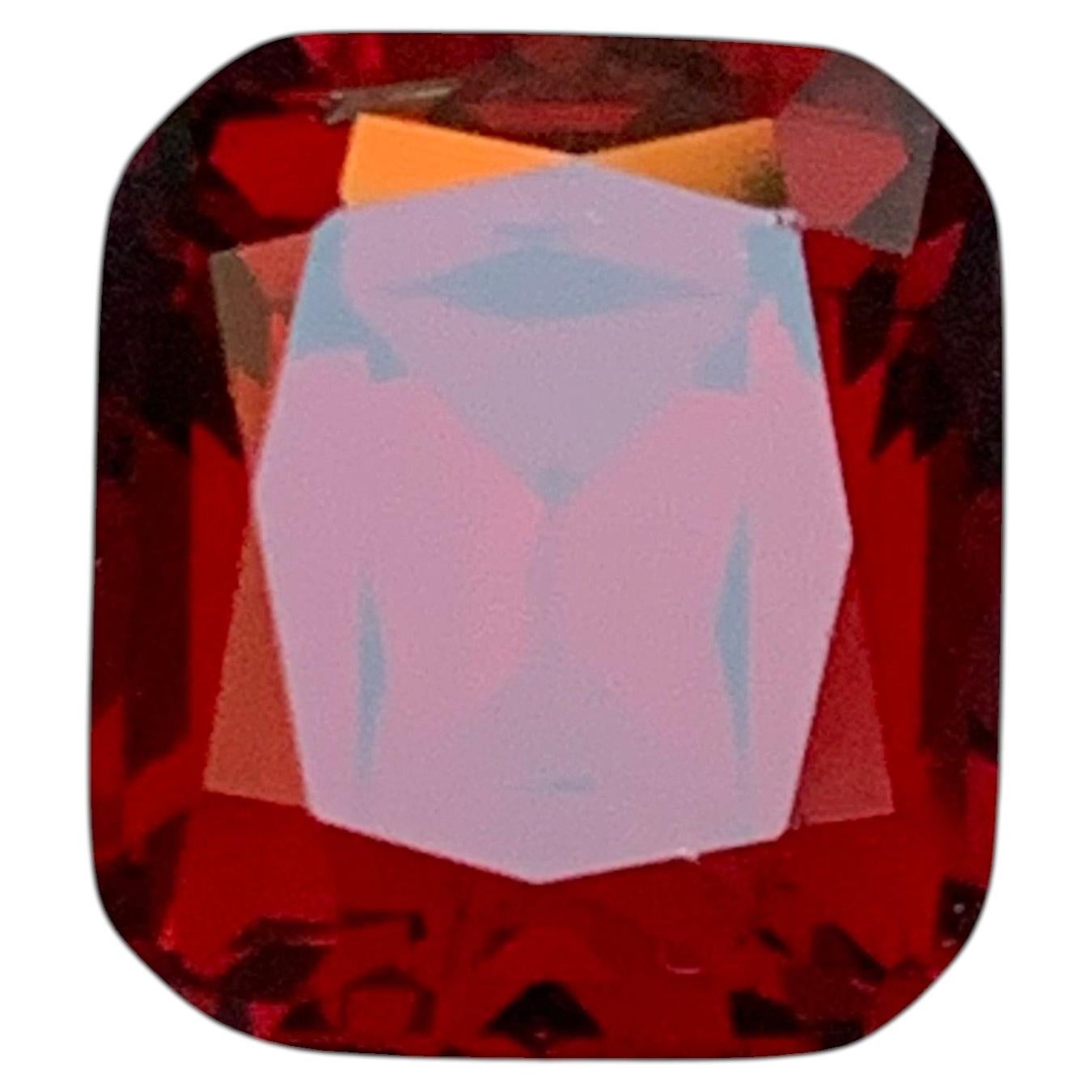 Deep Red Natural Rhodolite Garnet 6 Carat Cushion Cut Loose Gemstone for Ring For Sale