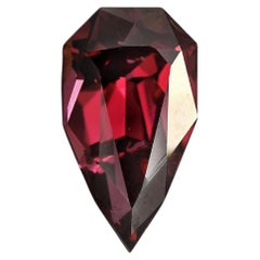 Deep Red Pear Shaped 3.77 Carat Malawi Garnet for Necklace Gandara Gems