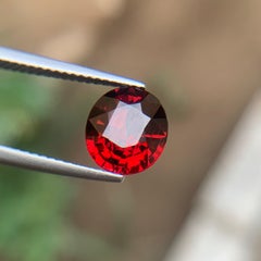 Deep Red Rhodolite Garnet 2.95 Ct Natural Loose Gemstone Oval Cut for Ring Jewel