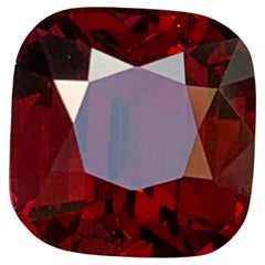 Deep Red Rhodolite Garnet 7.77 Carat Cushion Cut Natural Loose Gemstone for Ring