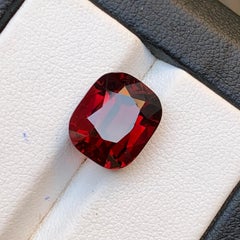 Deep Red Rhodolite Garnet 8.89 Carat Cushion Cut Natural Loose Gemstone for Ring