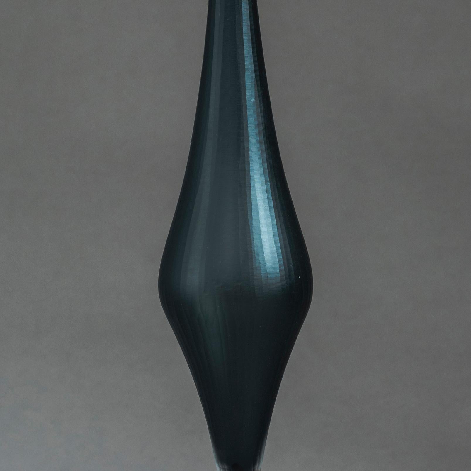 Organic Modern Deep Red Twilight III, a Glass Sculpture by Philip Baldwin & Monica Guggisberg