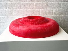 Deep Red Twirl Bowl by Lenny Stopp