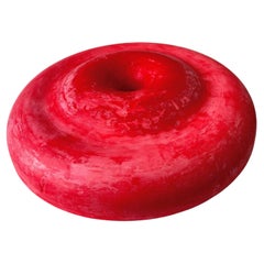 Deep Red Twirl Bowl by Lenny Stopp