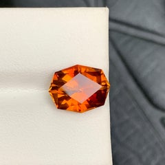 Deep Reddish Orange Color Octagon Shape Madeira Citrine for Ring Pendant Jewelry