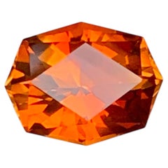 Deep Reddish Orange Color Octagon Shape Madeira Citrine for Ring Pendant Jewelry