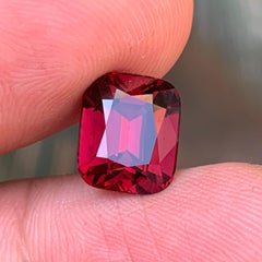 Deep Reddish Pink Natural Rhodolite Garnet Cushion Cut 4.86 Carat Loose Gemstone