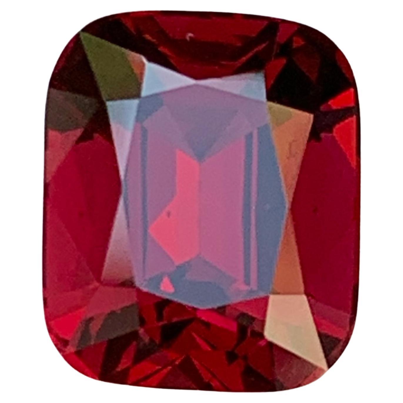 Deep Reddish Pink Natural Rhodolite Garnet Cushion Cut 4.86 Carat Loose Gemstone