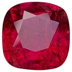 Deep Reddish Pink Natural Rubellite Tourmaline Ring Loose Gemstone 3.40 Ct Jewel