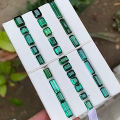 Tiefes sattes Grün Natürlicher Turmalin Lose Edelsteine Los 39.83Ct Smaragd Schliff-Juwel