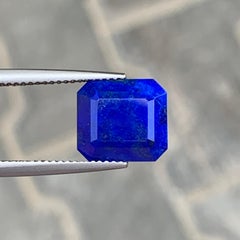 Deep Royal Blue Color Afghan Lapis Lazuli Emerald Cut Gemstone For Jewellery
