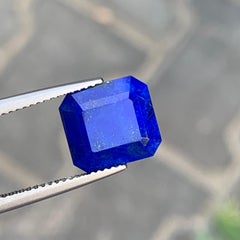 Deep Royal Blue Color Afghan Lapis Lazuli Emerald Cut Gemstone For Jewellery