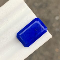 Deep Royal Blue Color Emerald Cut Natural Lapis Lazuli for Pendant Jewellery