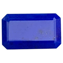 Deep Royal Blue Color Emerald Cut Natural Lapis Lazuli for Pendant Jewellery