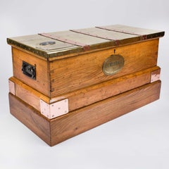 Deep sea diver's chest with name plate and badges