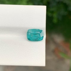 Deep Seafoam 2.60 Carat Natural Loose Tourmaline Cushion Shape Gem For Jewellery