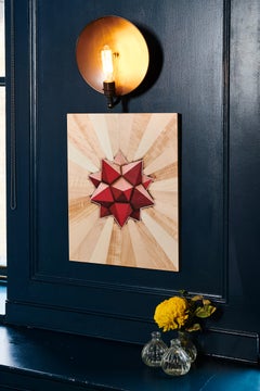 "ATOMS OF THE UNIVERSE" Marquetry Art by Emma Wood of the  w o o d p o p  Studio