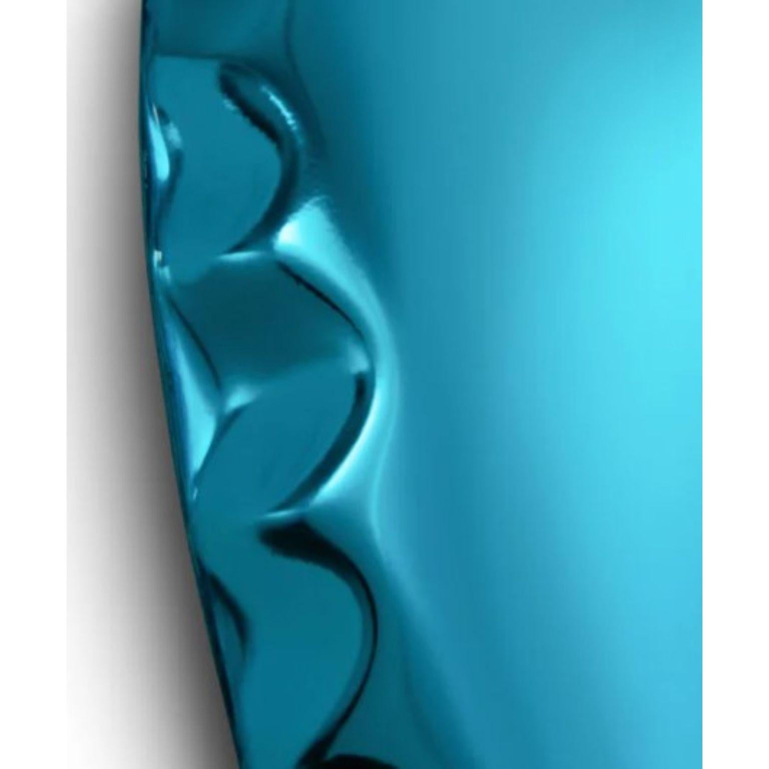 Contemporary Deep Space Blue Oko 36 Sculptural Wall Mirror by Zieta For Sale