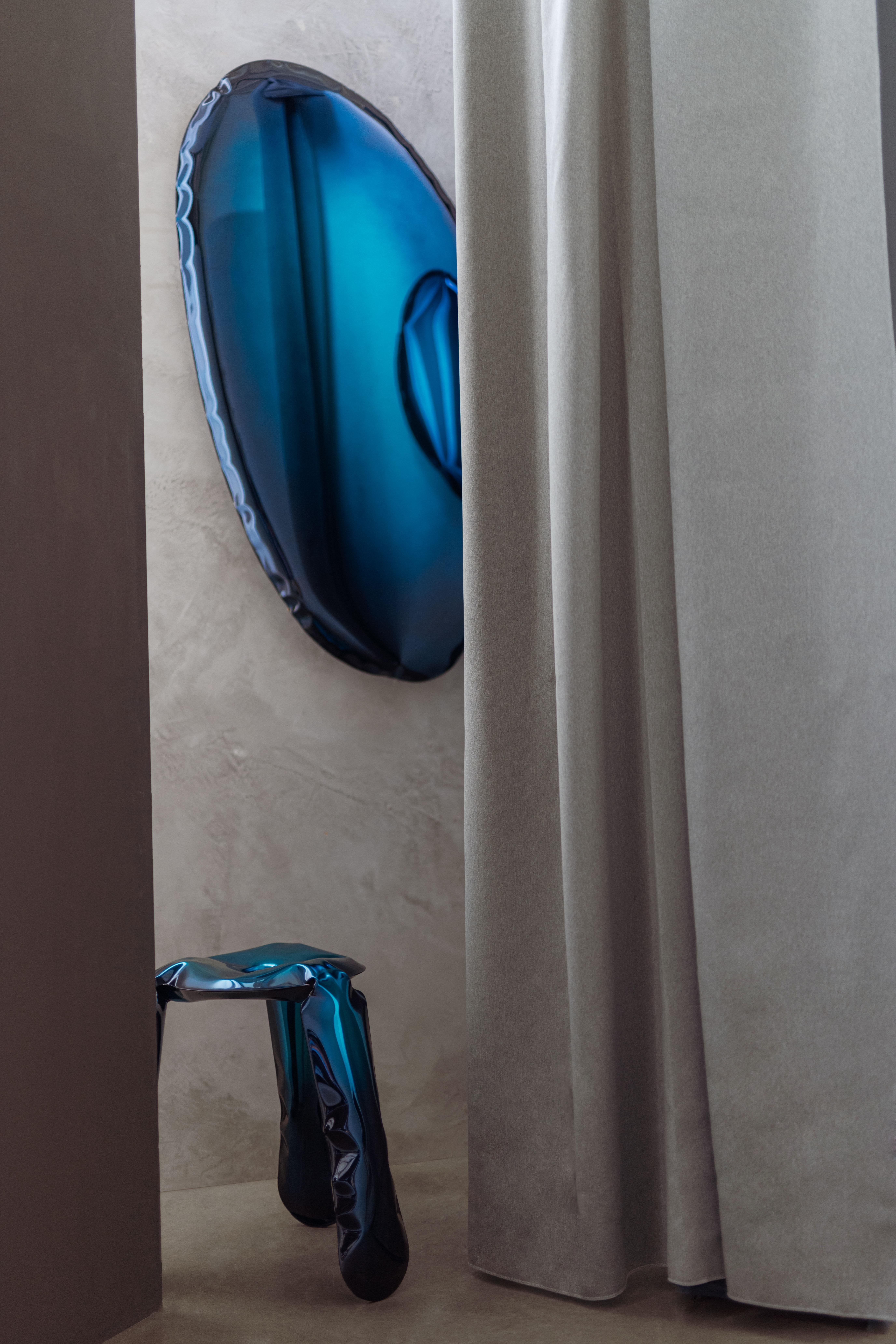 Blauer Tafla O1 Wandspiegel mit tiefem Raumteiler von Zieta im Zustand „Neu“ im Angebot in Geneve, CH