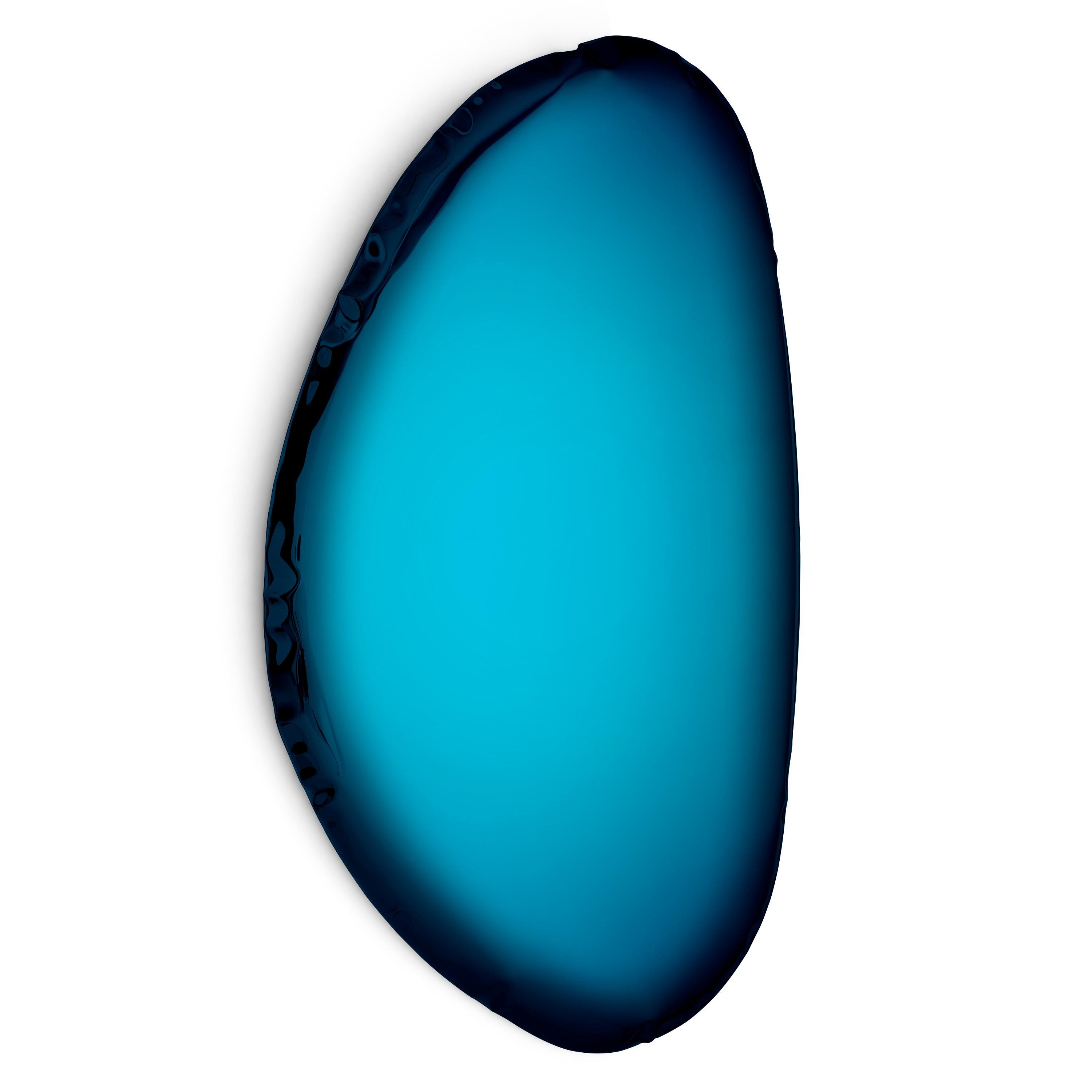 Deep space blue Tafla O3 wall mirror by Zieta
Dimensions: D 6 x W 79 x H 124 cm 
Material: Stainless steel.
Finish: Deep space blue. 
Available finishes: Stainless steel, white matt, sapphire/emerald, sapphire, emerald, deep space blue, Dark matter,