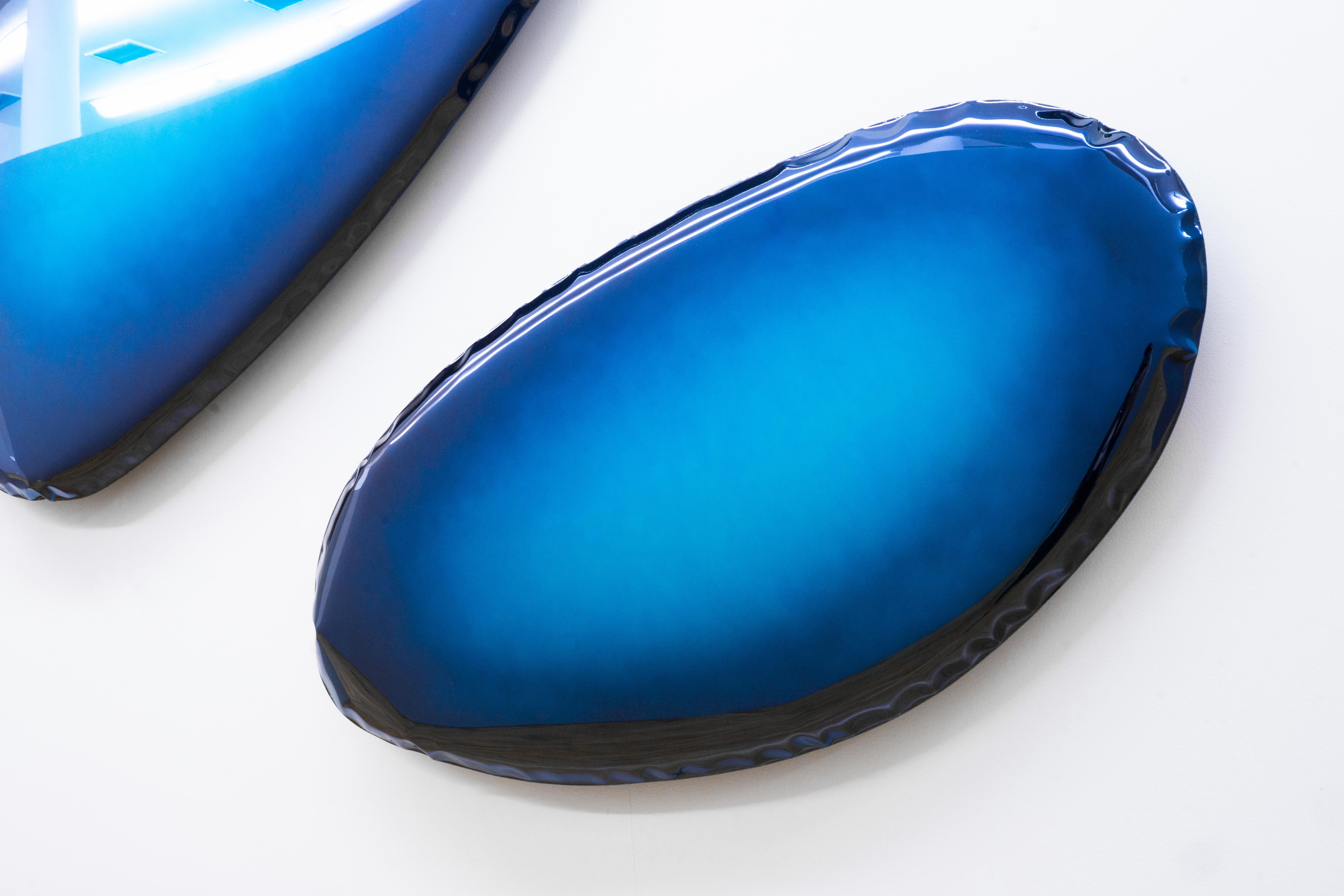 Laqué Miroir mural Tafla O3 bleu profond espace de Zieta en vente