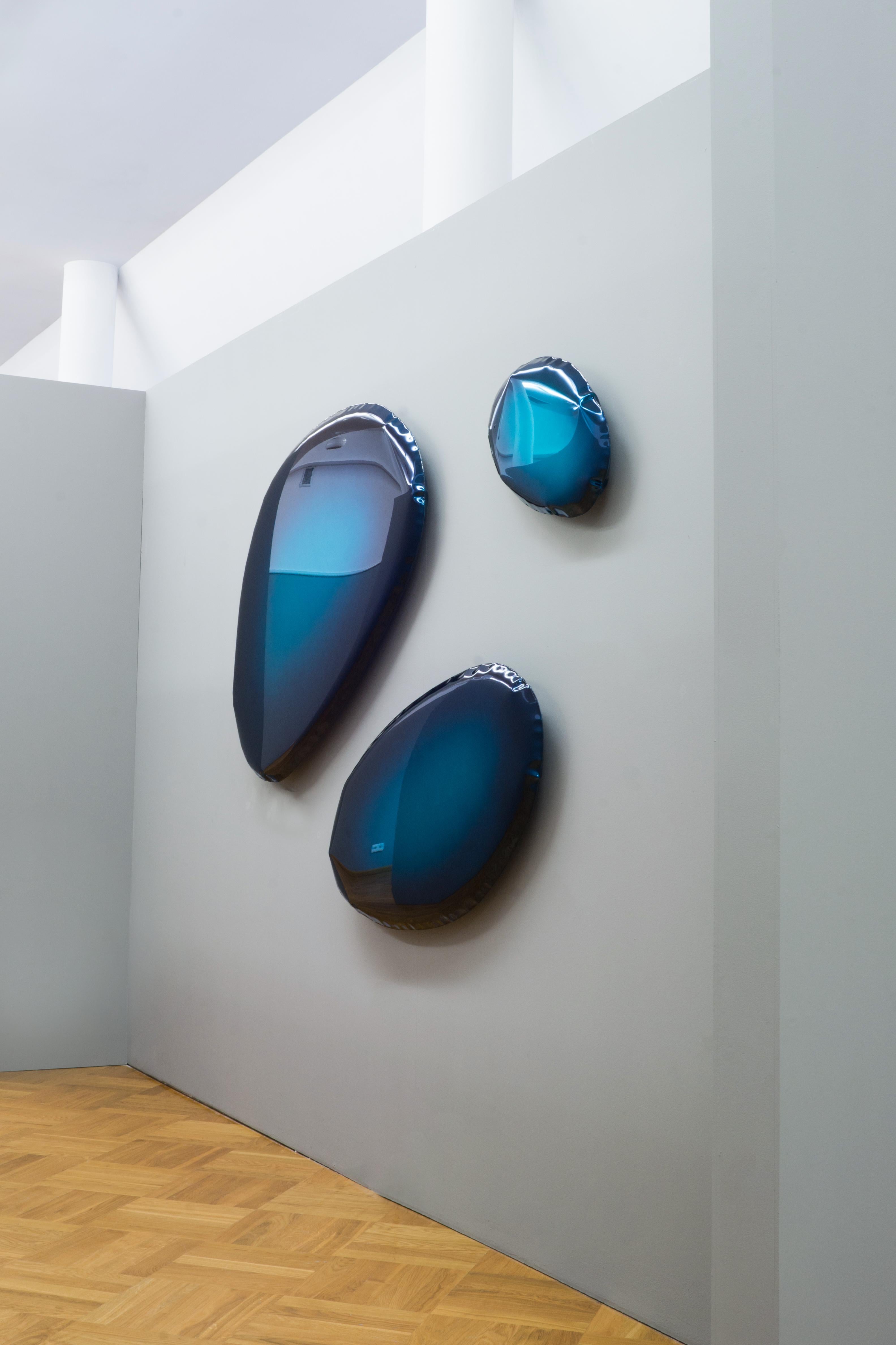 Deep Space Blue Tafla O3 Wall Mirror by Zieta For Sale 1