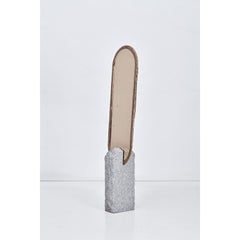 Deep Space Standing Mirror in Paarl Grey Granite & Bronze by Jesse Ede