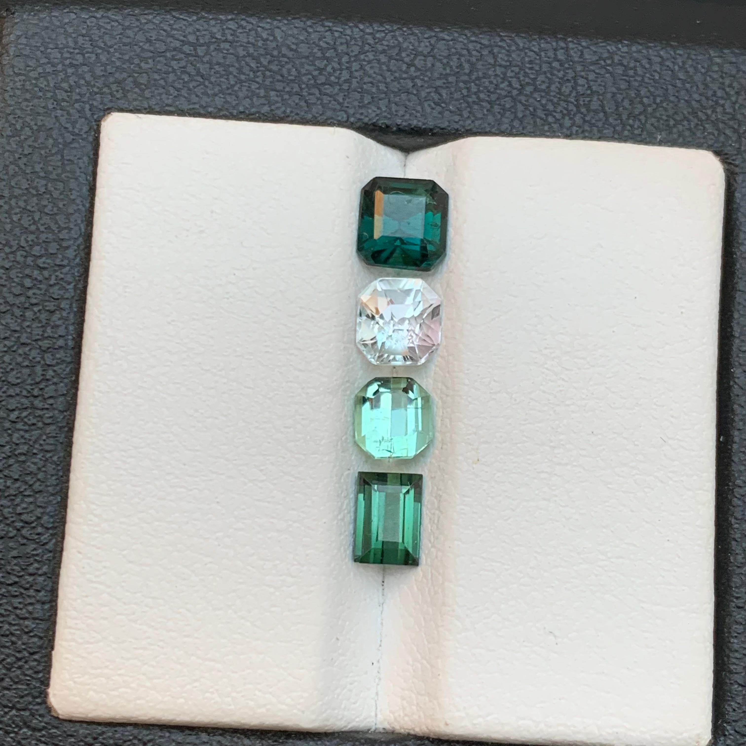 Contemporain Tourmaline naturelle bleu sarcelle, rose clair et vert de 2,65 carats en vente
