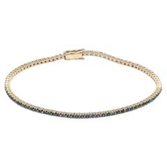 Deep Tide Blue Sapphire 14K (Custom) Gelbgold Tennisarmband