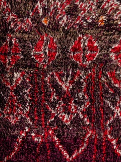Deep Toned Vintage Moroccan Beni M'Guild Carpet Curated By Breuckelen Berber