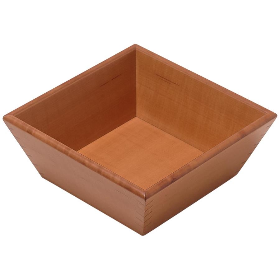 For Sale: Orange (Pearwood) Gae Aulenti Deep Vassoio Wooden Tray without Handles for Bottega Ghianda