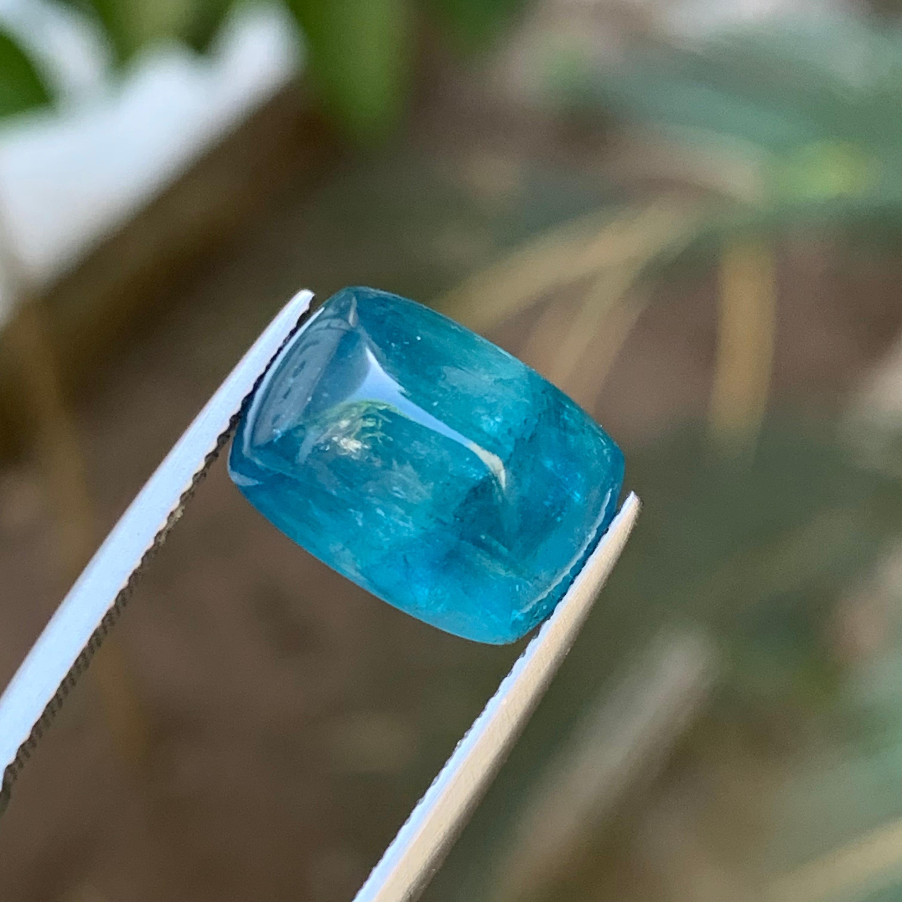 Anello con cabochon di tormalina naturale blu intenso e vivido 9,95 carati in vendita 6