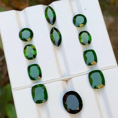 Deep Vivid Green Natural Diopside Garnet Loose Gemstones Pairs 25 Ct-Jewelry Set