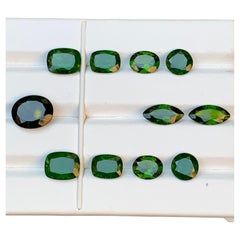 Deep Vivid Green Natural Diopside Garnet Loose Gemstones Pairs 25 Ct-Jewelry Set