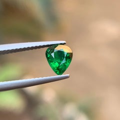 Deep Vivid Green Natural Tsavorite Ring, Pendant Loose Gemstone 1 Ct Pear Cut