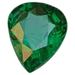 Deep Vivid Green Natural Tsavorite Ring, Pendant Loose Gemstone 1 Ct Pear Cut