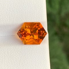 Deep Vivid Orange Octagon Shape Madeira Citrine Gemstone for Ring & Pendant