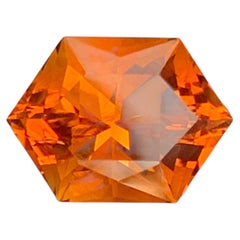 Deep Vivid Orange Octagon Shape Madeira Citrine Gemstone for Ring & Pendant