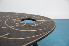 Deep Waters Collectible Design Coffee Table in Maple and Brass