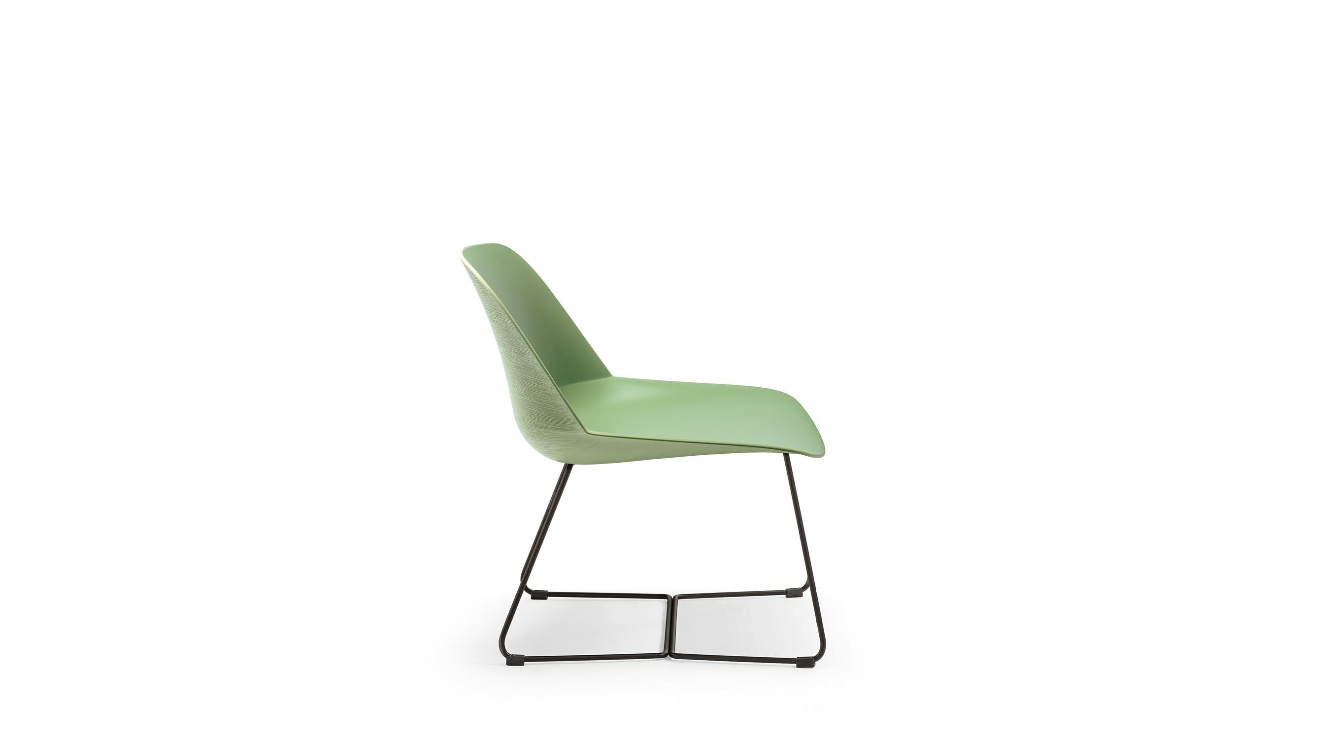 Deep XL Armchair in Polypropylene Shell & Steel Painted Frame by Quinti Sedute For Sale 7